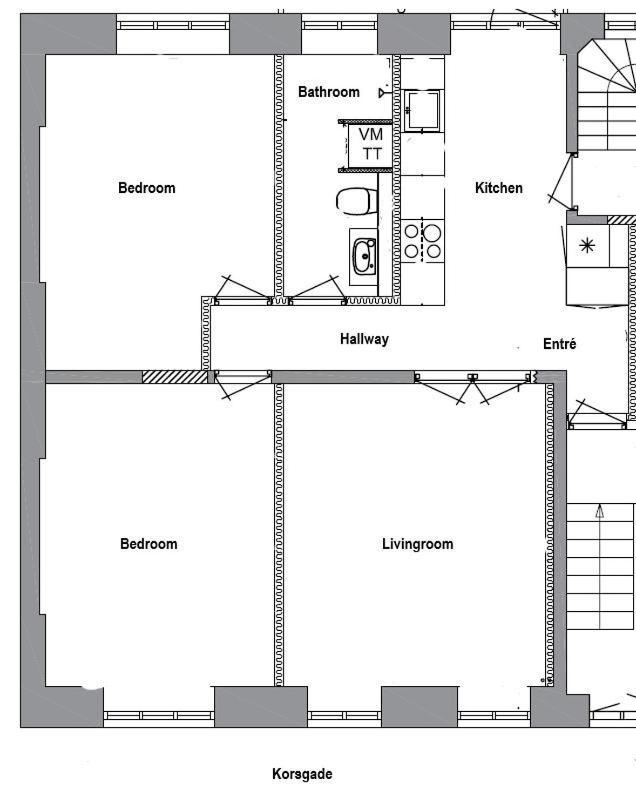 Korsgade Apartments Kodaň Pokoj fotografie